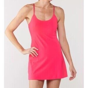 Outdoor Voices  XL The Exercise Dress Coral Red Padded Bra Tennis Athleisure